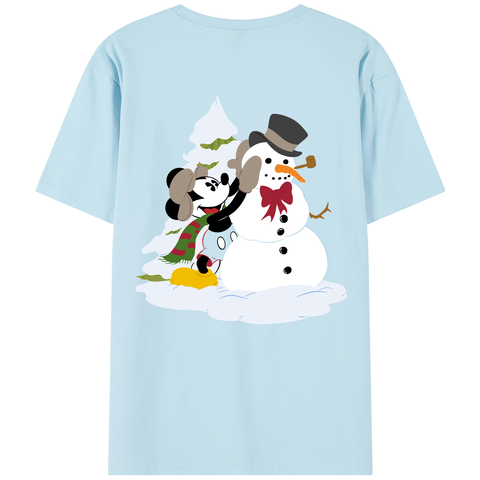 （画像用） ミッキーマウス Mickey Mouse 綿100％半袖Tシャツ（背面プリント）